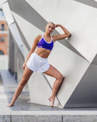 ARELIA CROP - PURPLE/WHITE