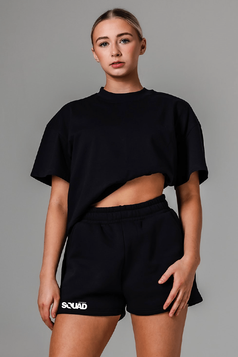 SWEAT SHORTS BLACK (IN-STOCK)