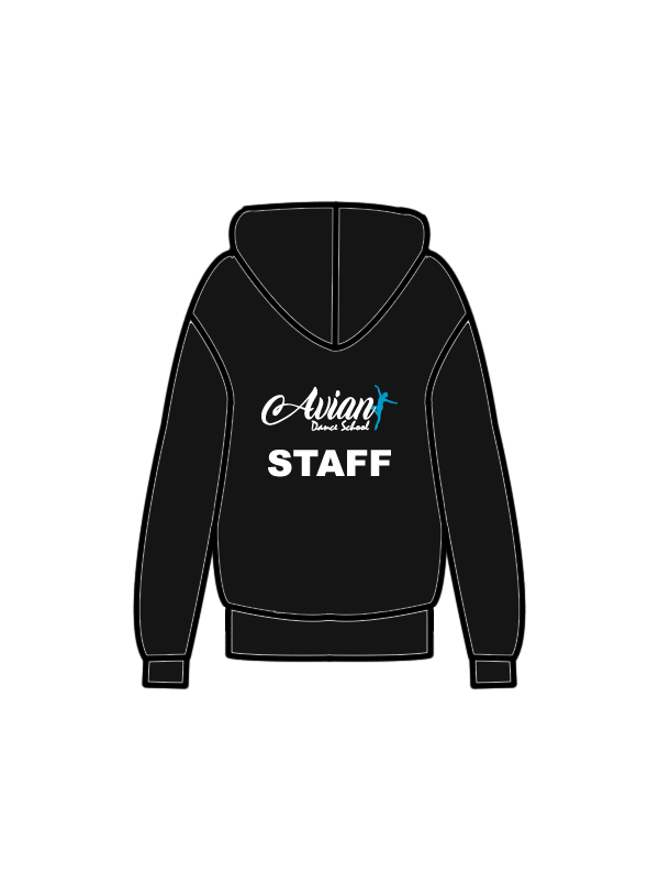 AVIAN DANCE SCHOOL - HOODIE BLACK STAFF (J) (IN-STOCK)
