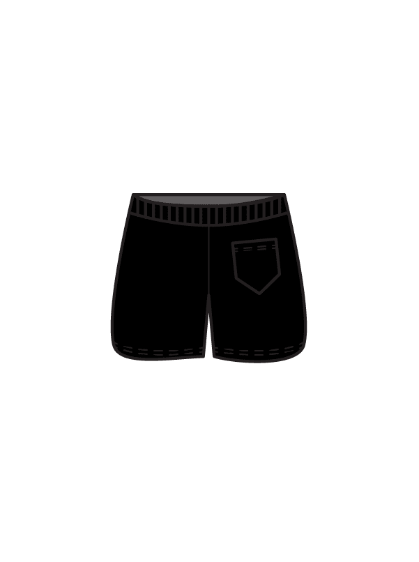 AJ STUDIOS - SWEAT SHORTS BLACK (IN-STOCK)
