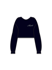ASPIRE SCHOOL OF DANCE - CROPPED HOODIE NAVY (J) (IN-STOCK)