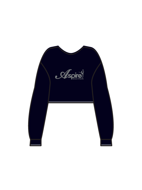 ASPIRE SCHOOL OF DANCE - CROPPED HOODIE NAVY (J) (IN-STOCK)