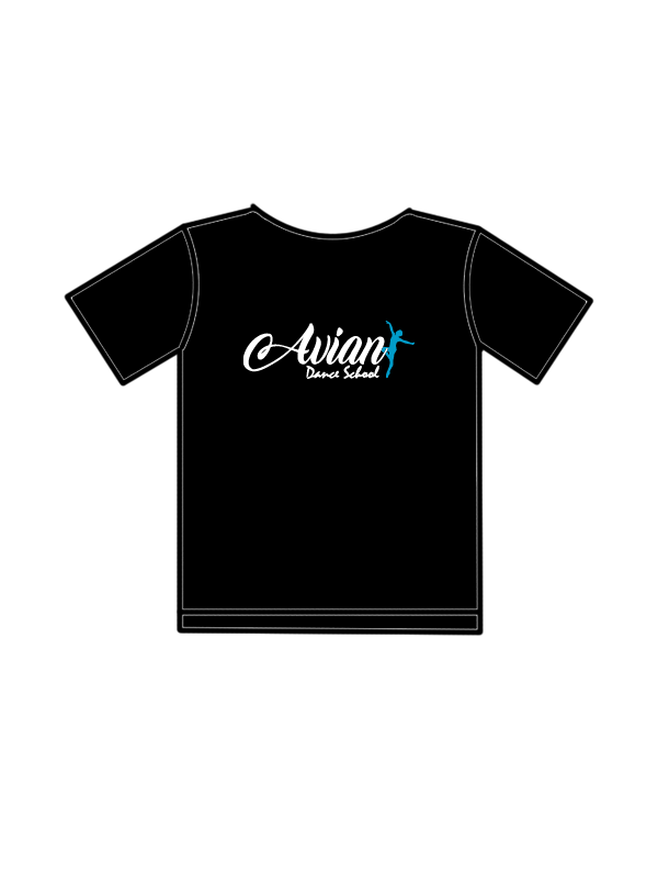 AVIAN DANCE SCHOOL - T-SHIRT BLACK (S) (IN-STOCK)