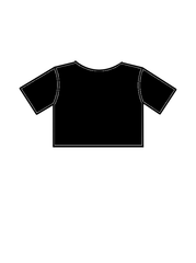 ARTS NORTH STUDIOS - CROPPED T-SHIRT BLACK (B) (IN-STOCK)