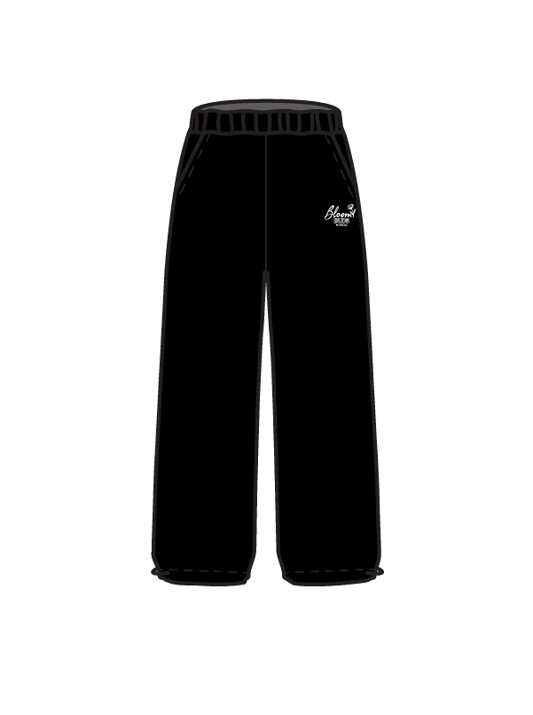 BLOOM BUDS BY JOSIE LEE - WIDE LEG JOGGERS BLACK (IN-STOCK)
