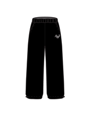 BLOOM BUDS BY JOSIE LEE - WIDE LEG JOGGERS BLACK (IN-STOCK)