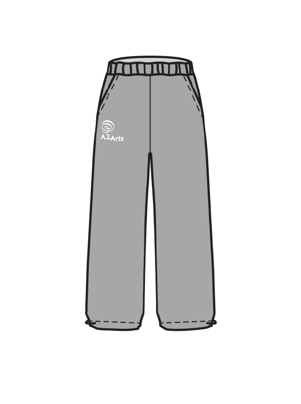 A2 ARTS CASUAL - WIDE LEG JOGGERS GREY (IN-STOCK)