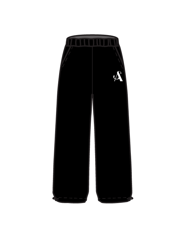 AUDREY SPENCER DANCE - WIDE LEG JOGGERS BLACK (IN-STOCK)