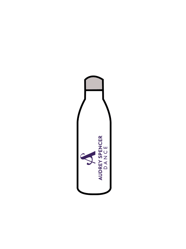 AUDREY SPENCER DANCE - WATER BOTTLE WHITE (IN-STOCK)