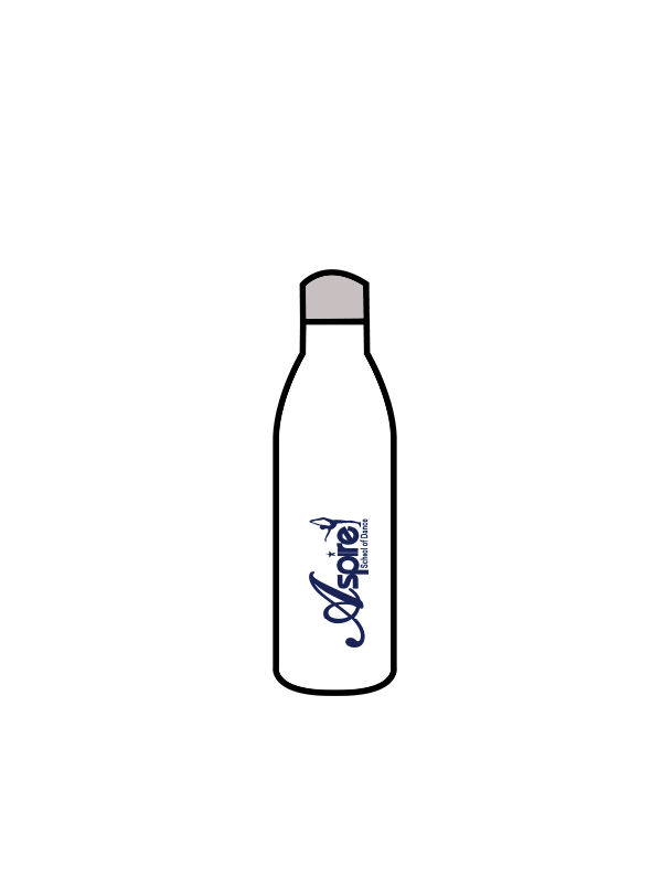 ASPIRE SCHOOL OF DANCE - WATER BOTTLE WHITE (IN-STOCK)
