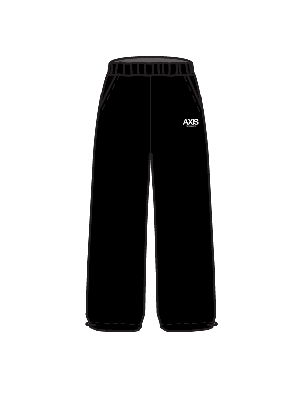 AXIS PERFORMING ARTS - WIDE LEG JOGGERS BLACK (IN-STOCK)