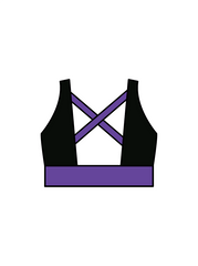 ANGELA WATSON - WINNIE CROP - BLACK/PURPLE (IN-STOCK)