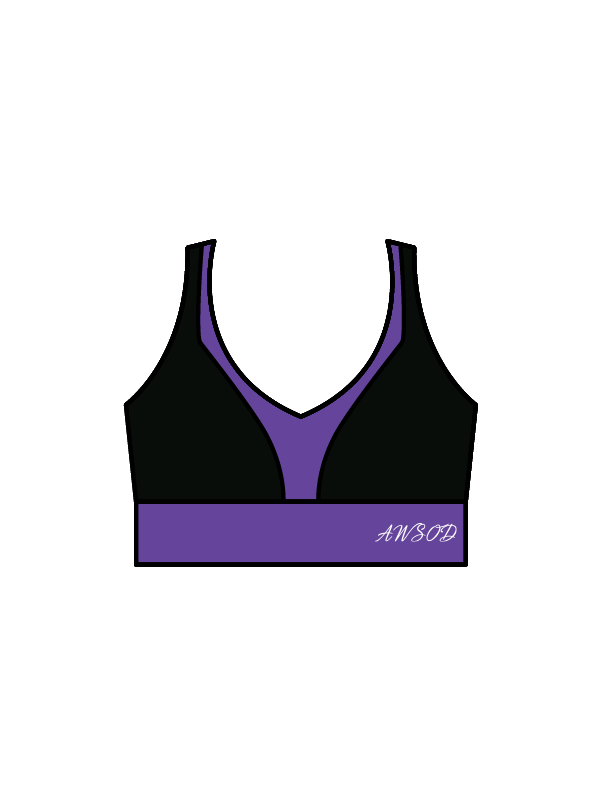 ANGELA WATSON - WINNIE CROP - BLACK/PURPLE (IN-STOCK)
