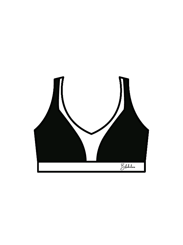 B FABULOUS - WINNIE CROP BLACK/WHITE (IN-STOCK)