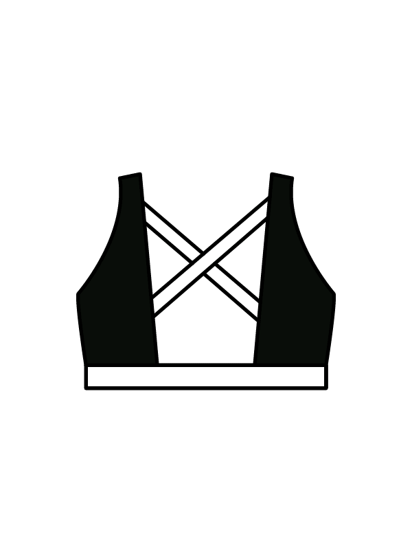 B FABULOUS - WINNIE CROP BLACK/WHITE (IN-STOCK)