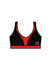 AB DANCE - WINNIE CROP BLACK/RED (IN-STOCK)