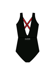 ALLSTARS ACADEMY - WINNIE LEOTARD BLACK/RED (IN-STOCK)