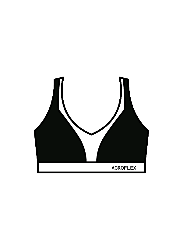 ACROFLEX DEVELOPMENT & PERFORMANCE - WINNIE CROP BLACK/WHITE (IN-STOCK)