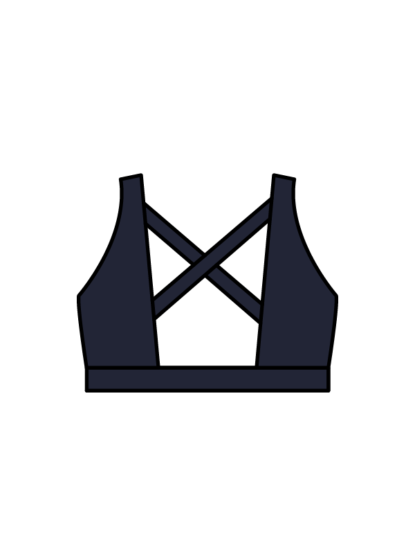 AURORA DANCE ACADEMY - WINNIE CROP NAVY (IN-STOCK)
