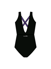 ALL STARS PERFORMING ARTS - WINNIE LEOTARD BLACK/PURPLE (IN-STOCK)
