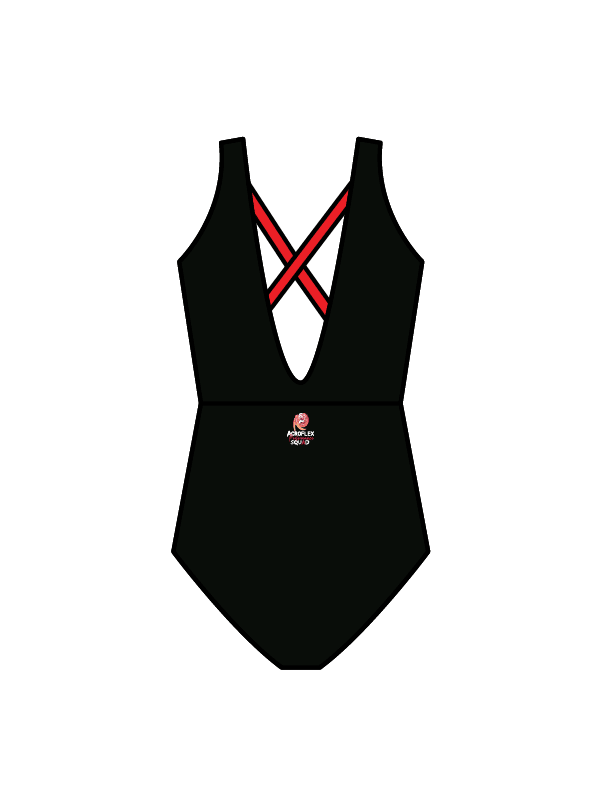 ACROFLEX ELITE - WINNIE LEOTARD BLACK/RED (IN-STOCK)