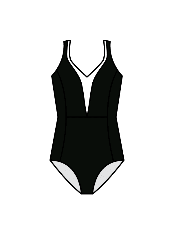 ASCEND DANCE DUNDEE - WINNIE LEOTARD BLACK/WHITE (IN-STOCK)