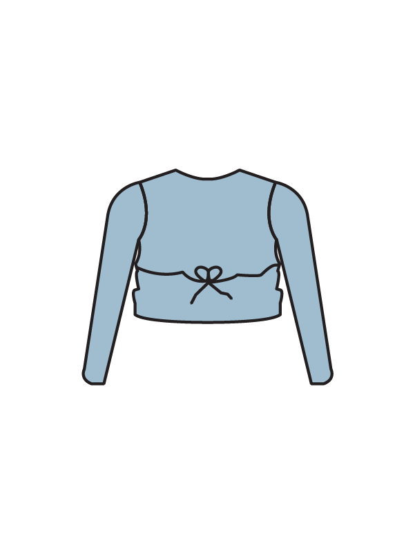 BEATS DANCE - WRAP CARDIGAN BLUE (BESPOKE)