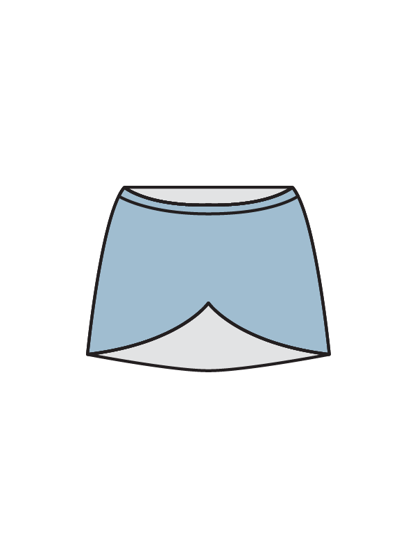 BEATS DANCE - WRAP SKIRT BLUE (BESPOKE)