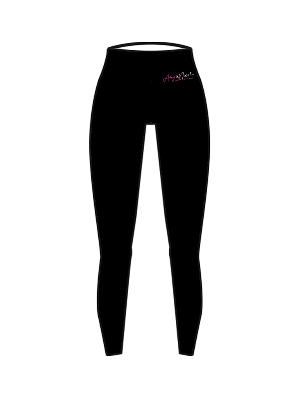 AMY NICOLE DANCE ACADEMY - YOGA LEGGINGS BLACK (IN-STOCK)