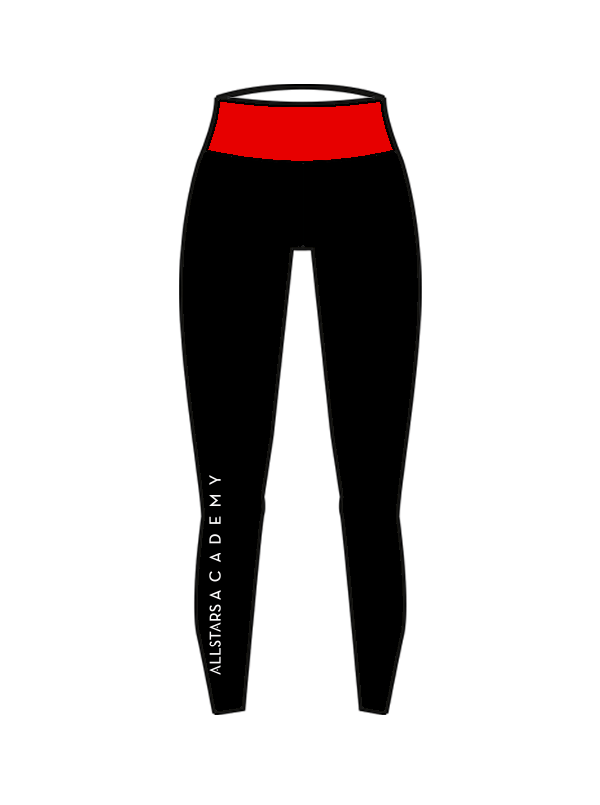 ALLSTARS ACADEMY - YOGA LEGGINGS BLACK/RED (IN-STOCK)