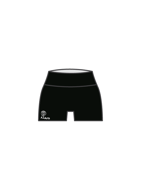 A2 ARTS - YOGA SHORTS BLACK (IN-STOCK)