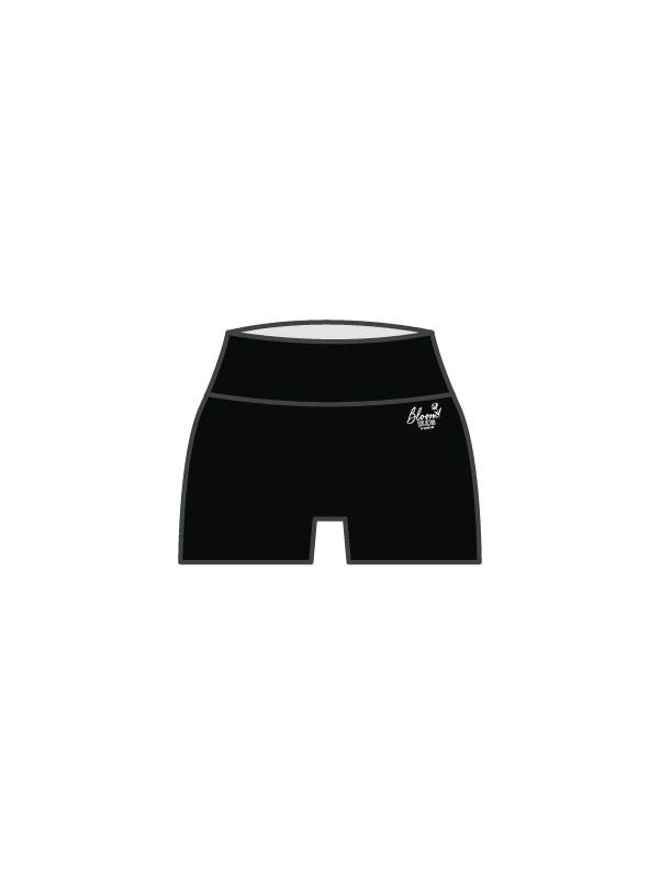 BLOOM BUDS BY JOSIE LEE - YOGA SHORTS BLACK (IN-STOCK)