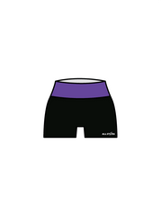 ALL STARS PERFORMING ARTS - YOGA SHORTS BLACK/PURPLE (IN-STOCK)