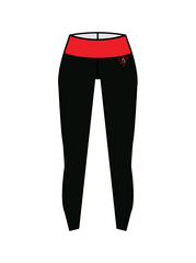 AJ STUDIOS - YOGA LEGGINGS BLACK/RED (IN-STOCK)
