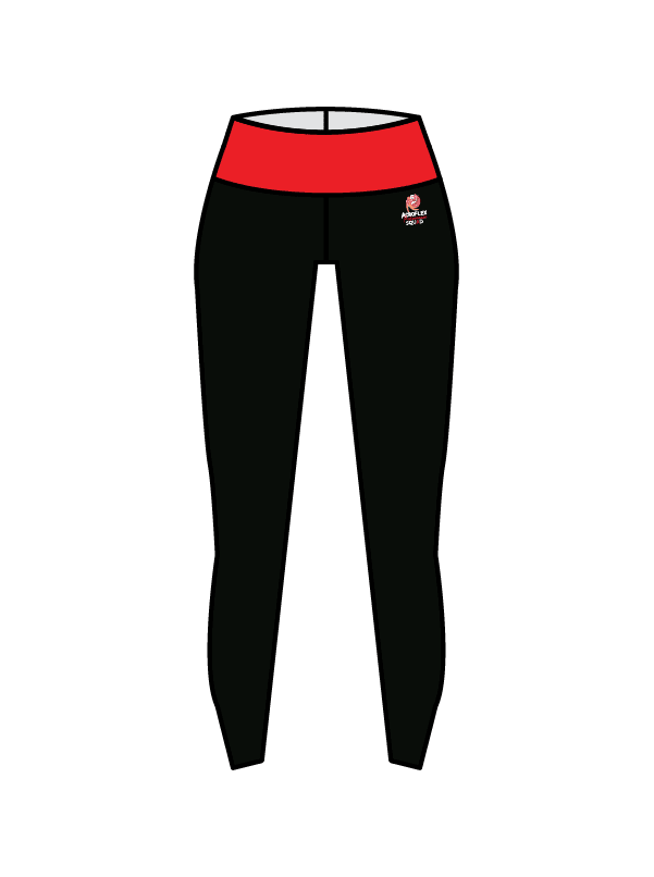 ACROFLEX ELITE - YOGA LEGGINGS BLACK/RED (IN-STOCK)