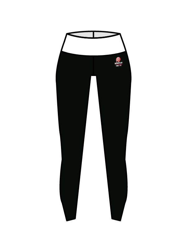 ACROFLEX DEVELOPMENT & PERFORMANCE - YOGA LEGGINGS BLACK/WHITE (IN-STOCK)