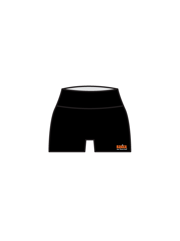 BASICS JUNIOR THEATRE SCHOOL - YOGA SHORTS BLACK (IN-STOCK)