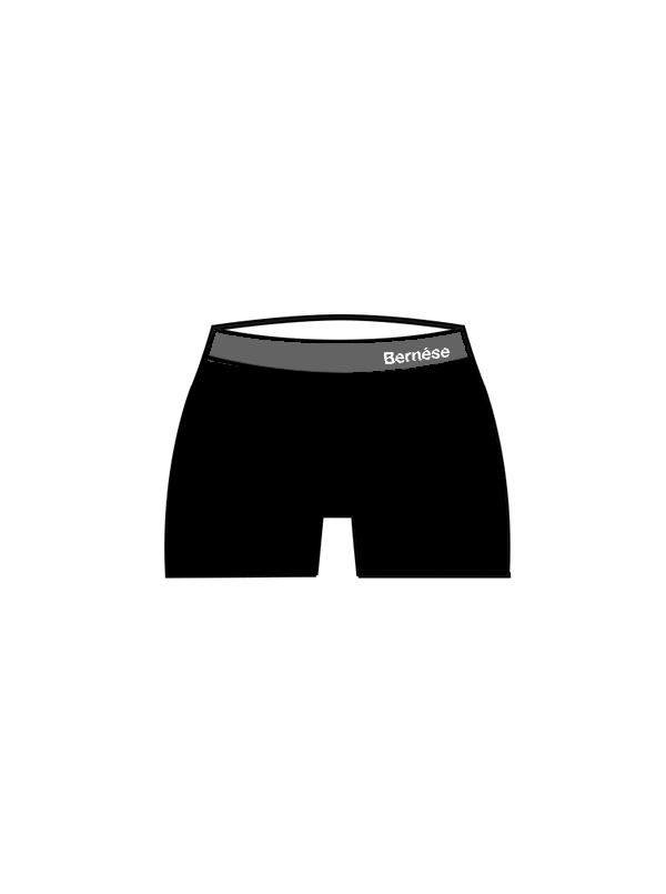 BERNESE - WAISTBAND SHORTS BLACK/GREY (BESPOKE)