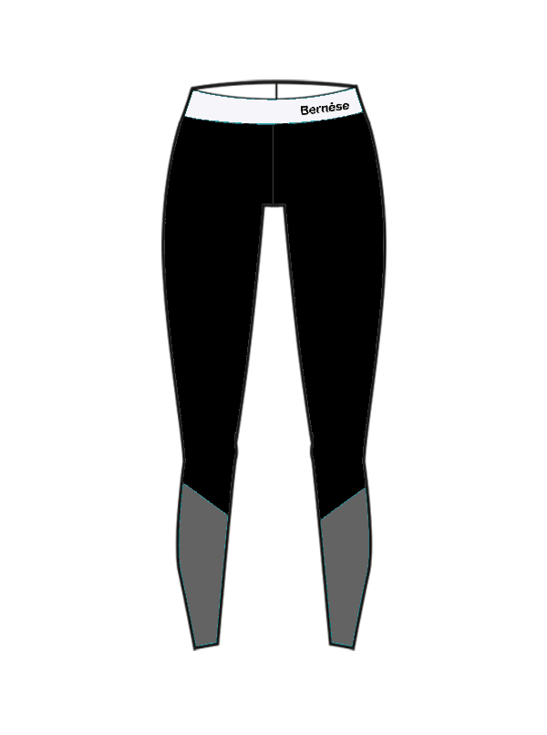 BERNESE - ANKLE PANEL LEGGINGS BLACK/GREY (BESPOKE)