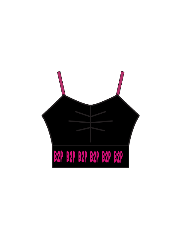 BORN 2 PERFORM - BRANDED ELASTIC BESS CROP (BESPOKE)