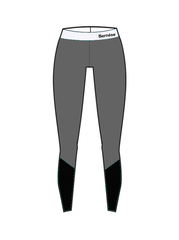 BERNESE - ANKLE PANEL LEGGINGS GREY/BLACK NET (BESPOKE)