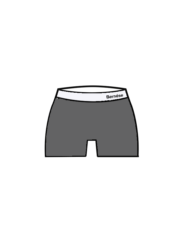 BERNESE - WAISTBAND SHORTS GREY/WHITE (BESPOKE)