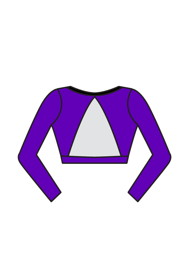 AFFINITY DANCE SCHOOL - AVA OPEN BACK LONG SLEEVE CROP (BESPOKE)