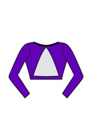 AFFINITY DANCE SCHOOL - AVA OPEN BACK LONG SLEEVE CROP (BESPOKE)