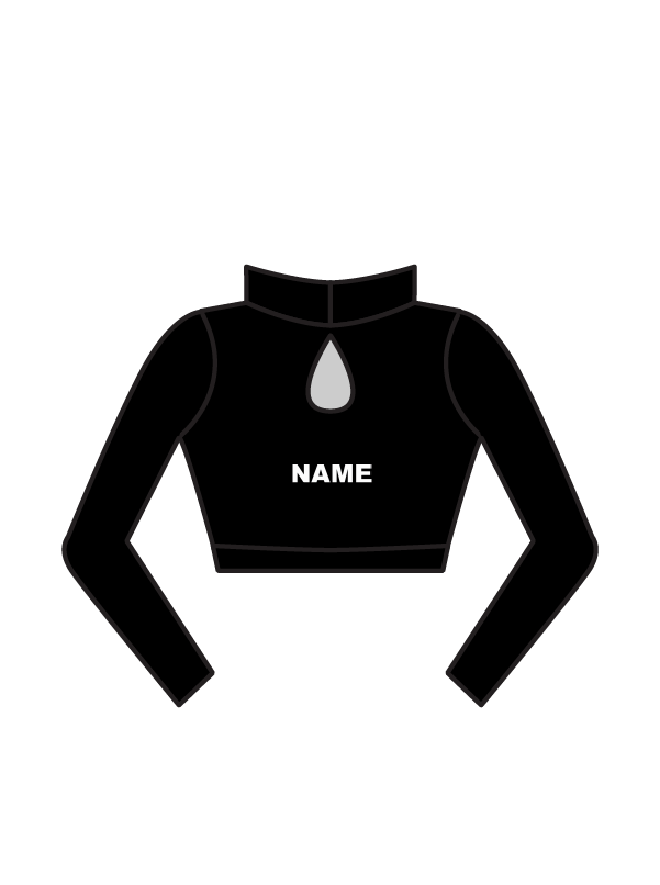 ACADEMY ONE - KIRA LONG SLEEVE CROP ASSISTANT (BESPOKE)