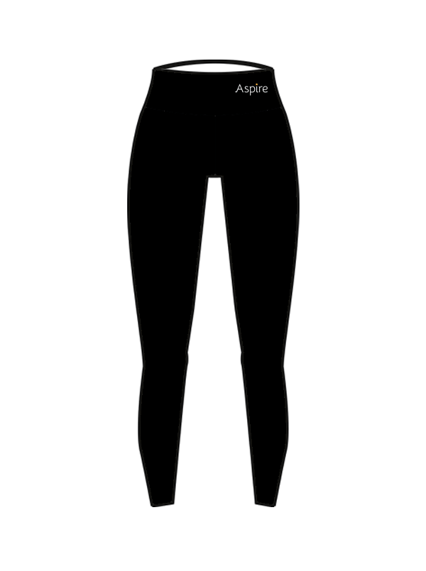ASPIRE DANCE AND THEATRE ACADEMY - YOGA LEGGINGS BLACK (IN-STOCK)
