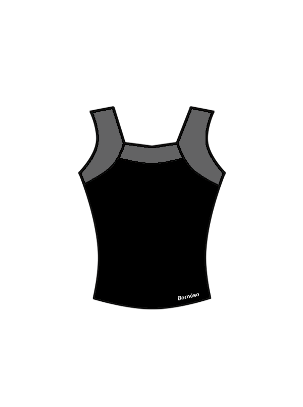 BERNESE - THICK STRAP VEST BLACK (BESPOKE)
