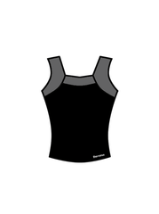 BERNESE - THICK STRAP VEST BLACK (BESPOKE)