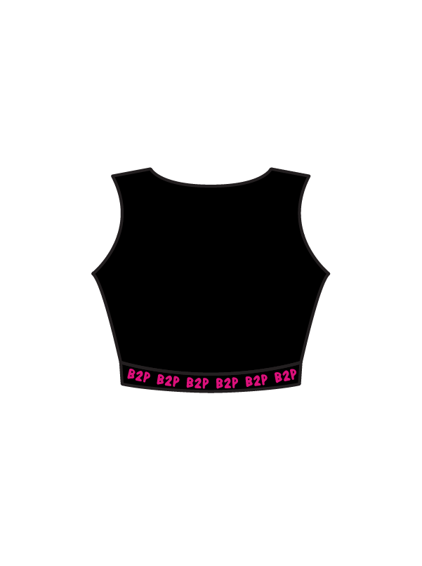 BORN 2 PERFORM - ZOE BRANDED ELASTIC CROP (BESPOKE)